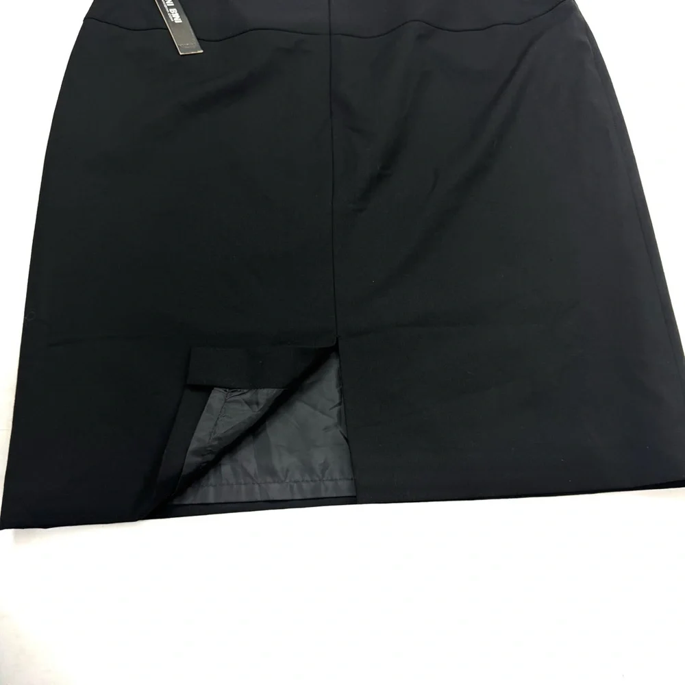 NWT Gianni Bini Black Lined Pencil Skirt 10